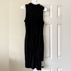 Venus mock neck twist wrap dress